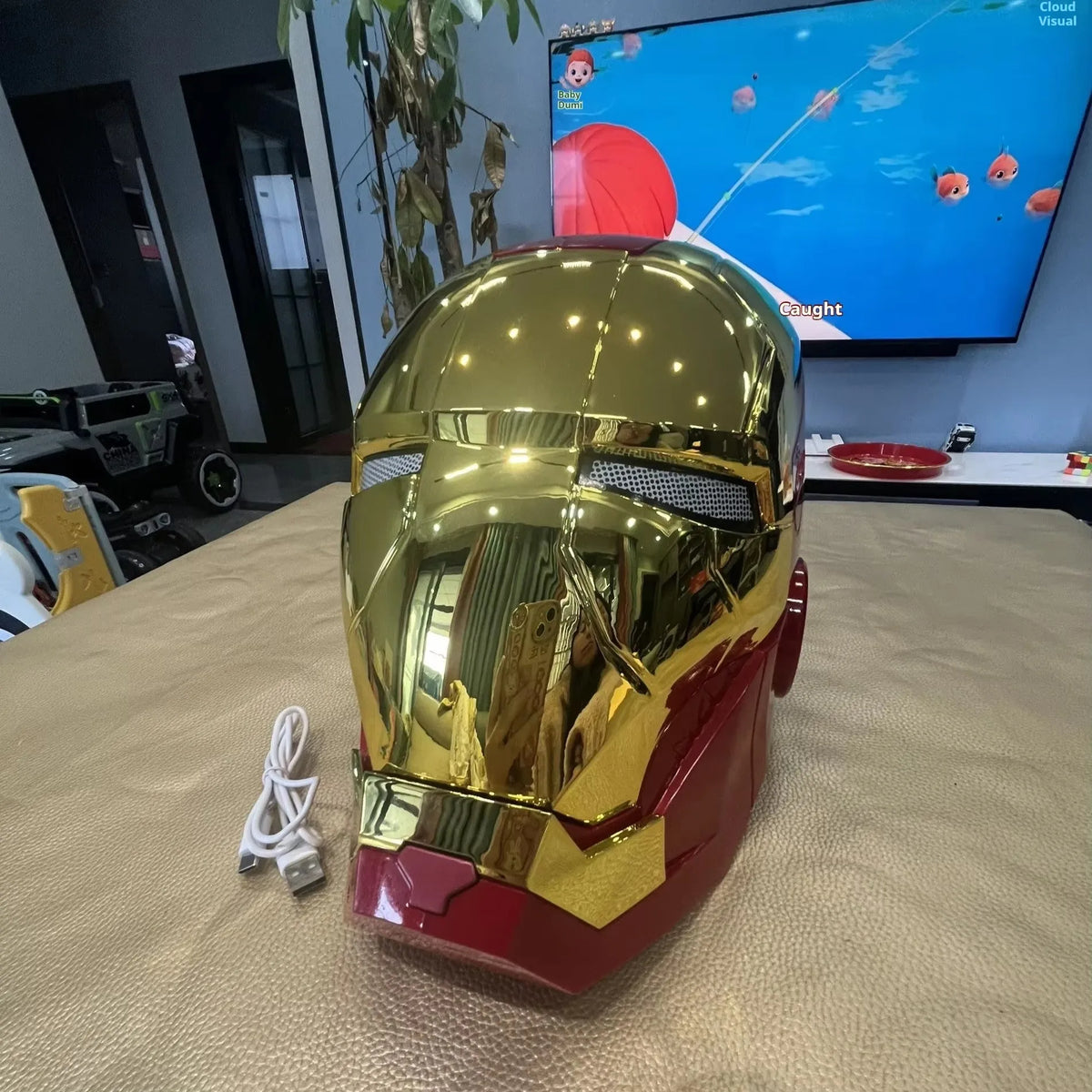WebVault Iron Man Helmet | Voice Gold & Automatic Silver