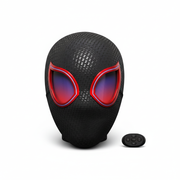 WebVault MultiMask black textured mask with control remote on a white background