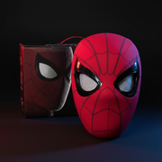 WebVault MotionMask with ambient red and blue studio lighting